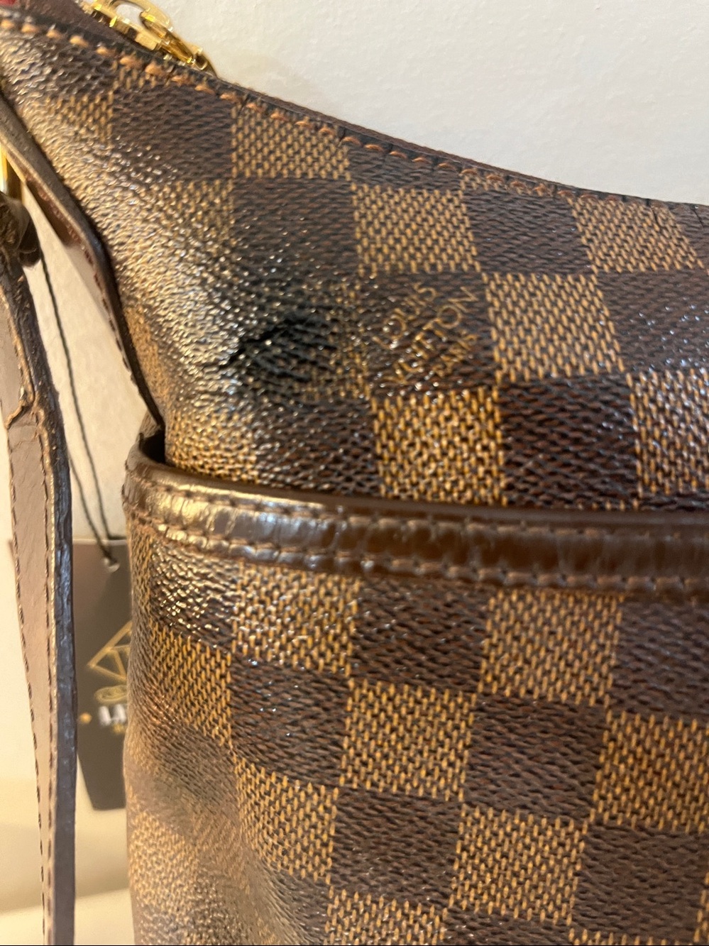 Louis Vuitton Damier Bloomsbury with callouts & receipt - Picture 5 of 13